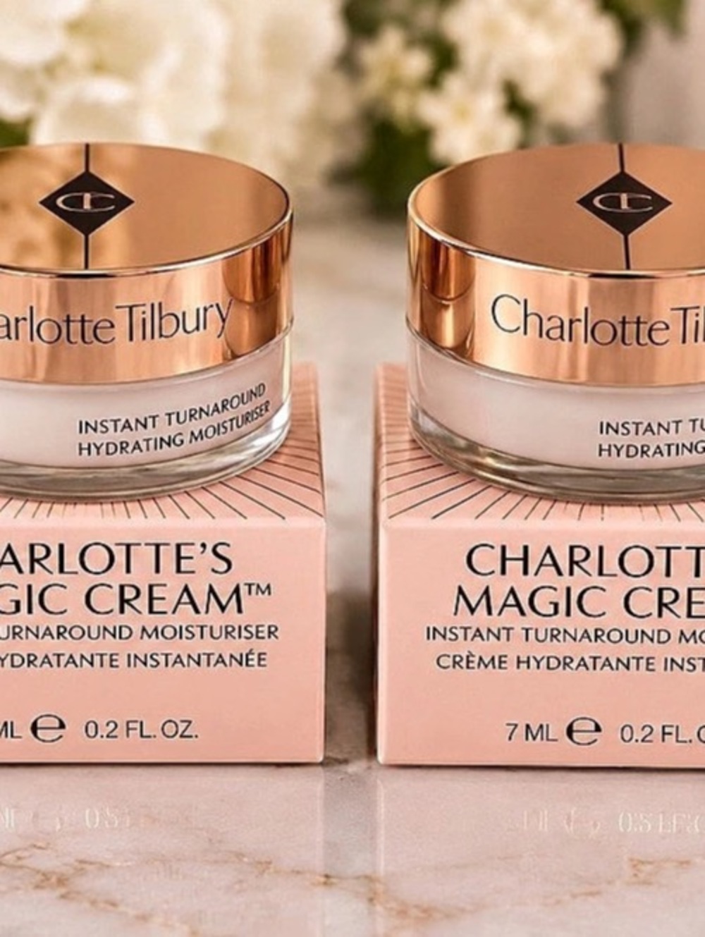 Charlotte Tilbury Magic Cream Mini Duo – 2 × 7mL – Luxury Skincare new